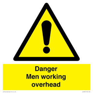 danger men working overhead
